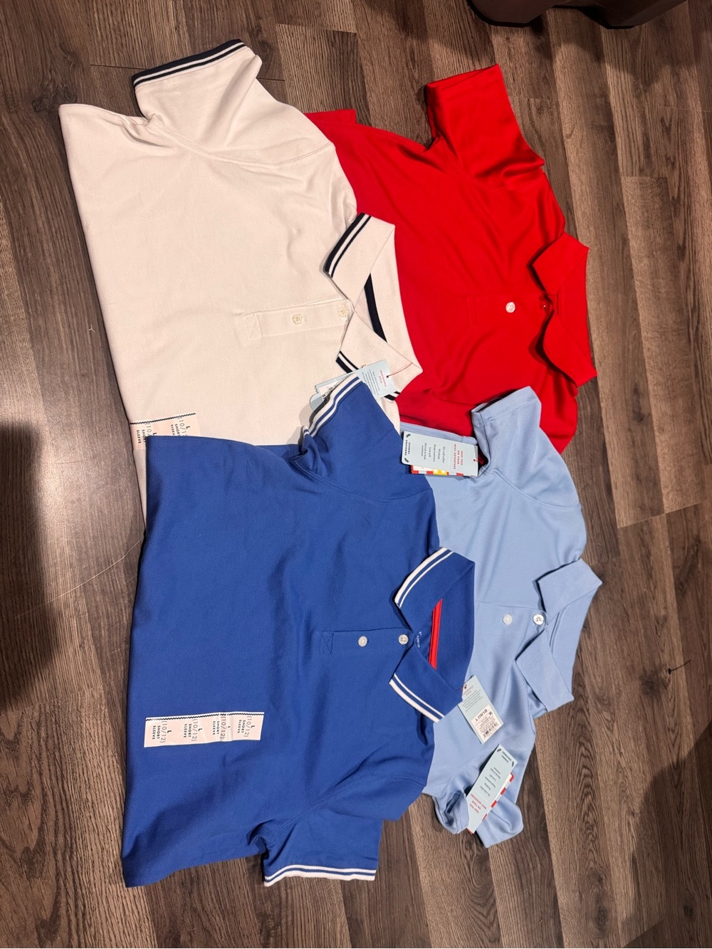 Cat & Jack Polo Pack — Red, White, Royal Blue, Light Blue